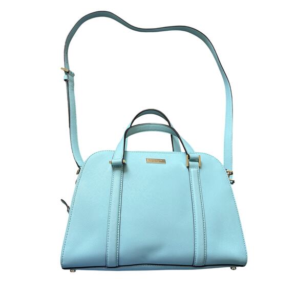Kate Spade New York Newbury Lane Small Felix Light Blue Satchel Crossbody Purse - Picture 1 of 16